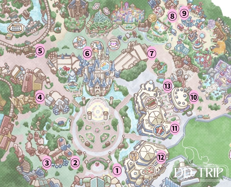 ディズニーランドのポップコーンマップ