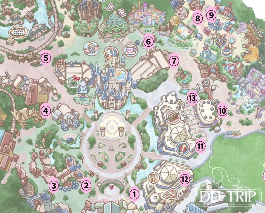 ディズニーランドのポップコーンマップ