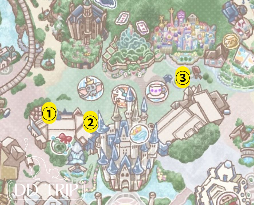 ディズニーランド食べ歩きマップ(ファンタジー)