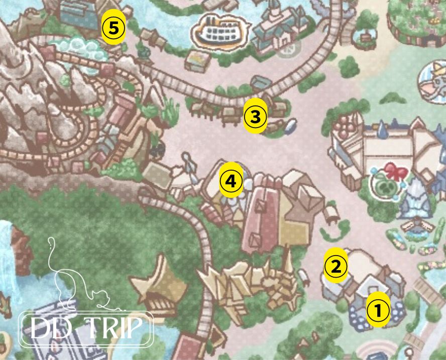 ディズニーランド食べ歩きマップ(ウエスタン)