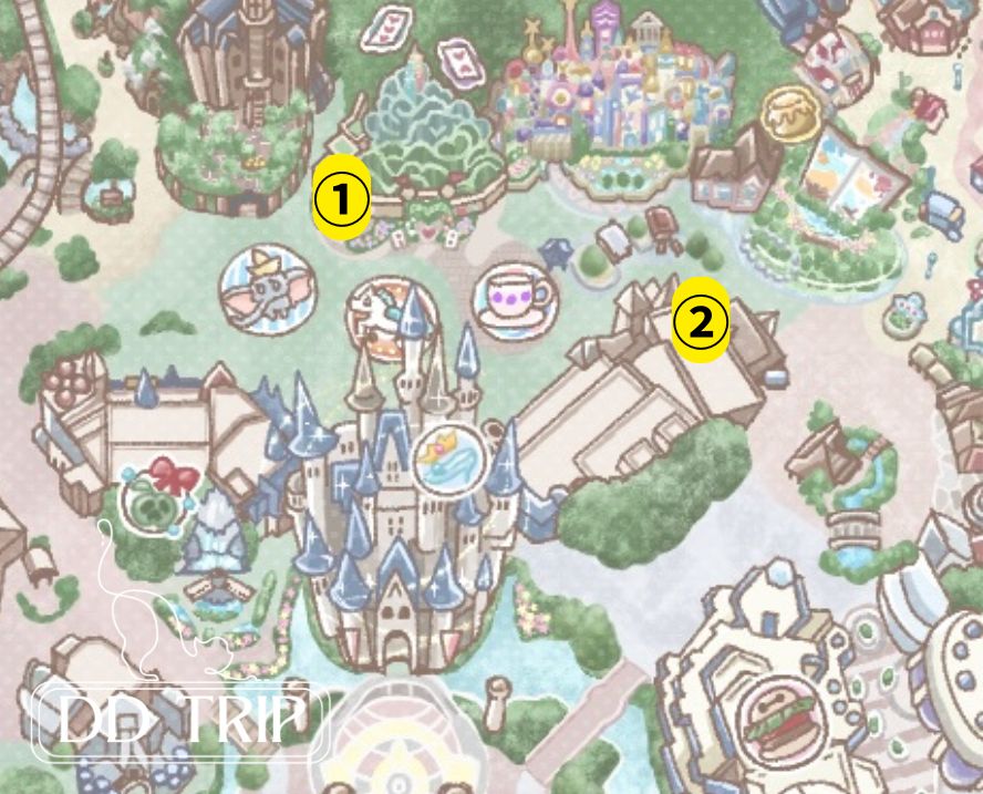 ディズニーランドのトイレマップ（ファンタジーランド）
