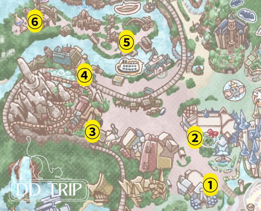ディズニーランドのトイレマップ（ウエスタンランド）