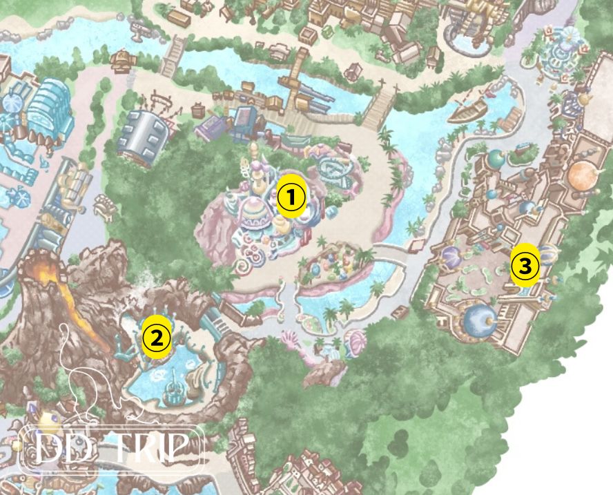 マーメイドラグーン・アラビアンコースト・ミステリアスアイランドのお酒マップ