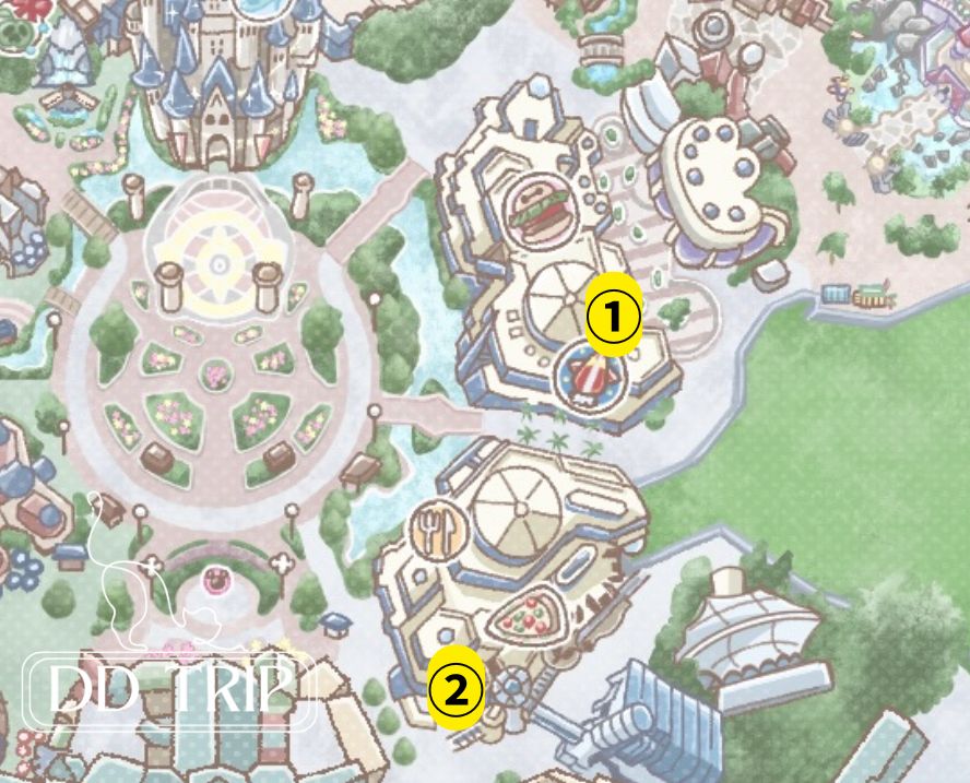 ディズニーランドのトイレマップ（トゥモローランド）