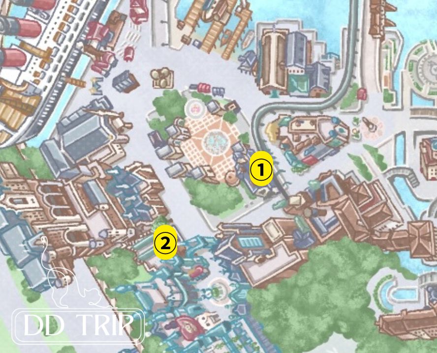 ディズニーシートイレマップ（アメフロ・ニューヨークエリア）