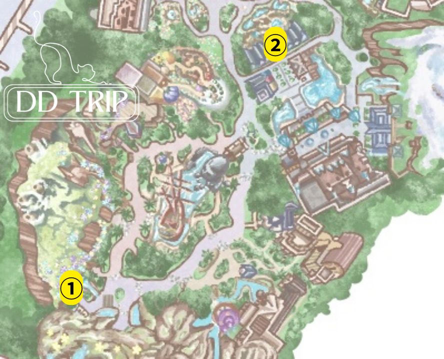 ディズニーシーのトイレマップ（ファンタジースプリングス）