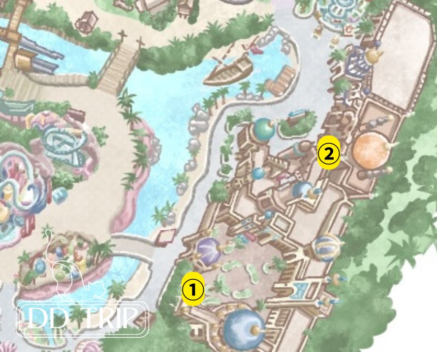 ディズニーシーのトイレマップ（アラビアンコースト）