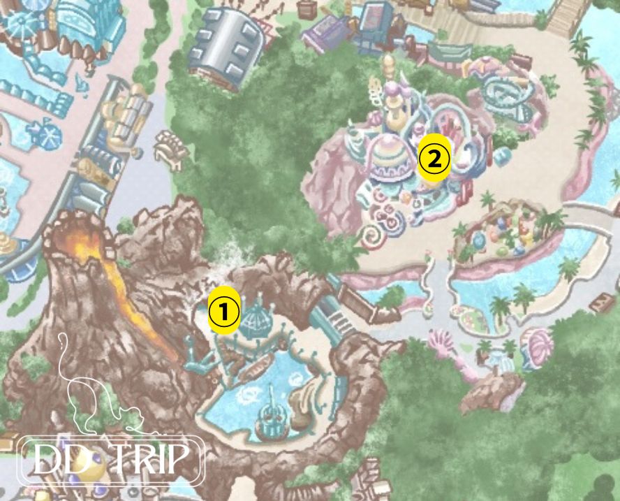 ディズニーシーのトイレマップ（ミステリアスアイランド・マーメイドラグーン）