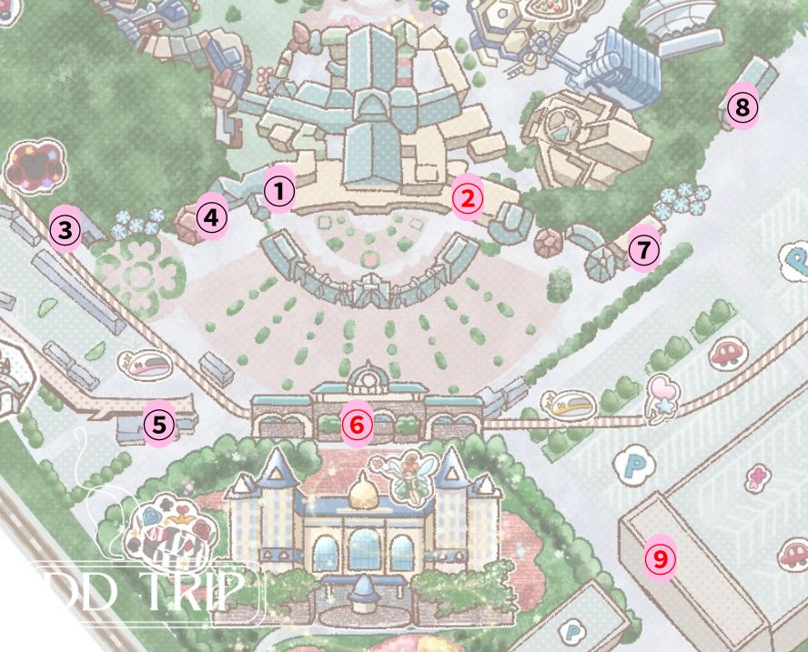 ディズニーランドのコインロッカーマップ