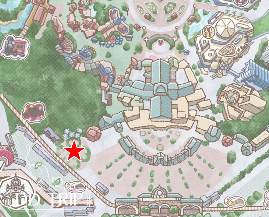 ディズニーランドのベンチマップ（ピクニックエリア）
