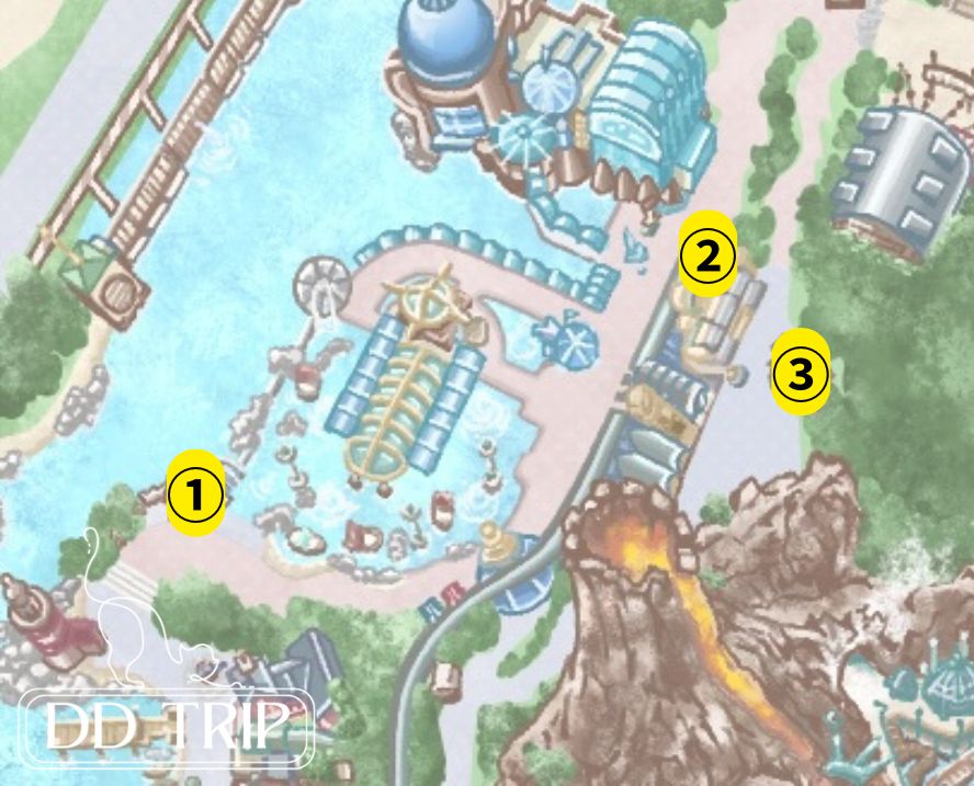 ディズニーシー食べ歩きマップ（ポートディスカバリー）