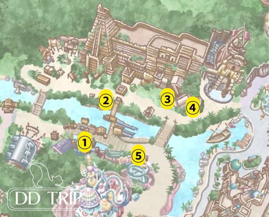 ディズニーシー食べ歩きマップ（ロストリバーデルタ）