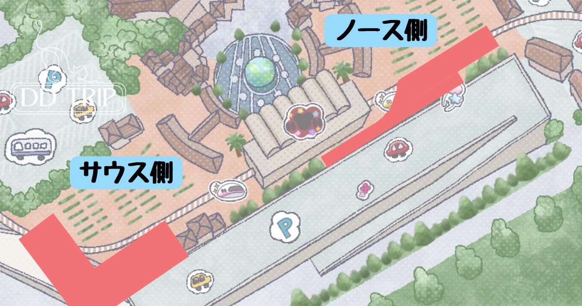 ディズニーシーエントランス工事マップ