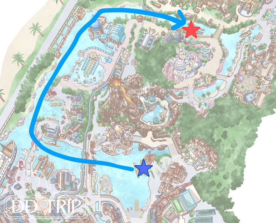 トランジットスチーマーラインのコース(ハーバー→ロスト)