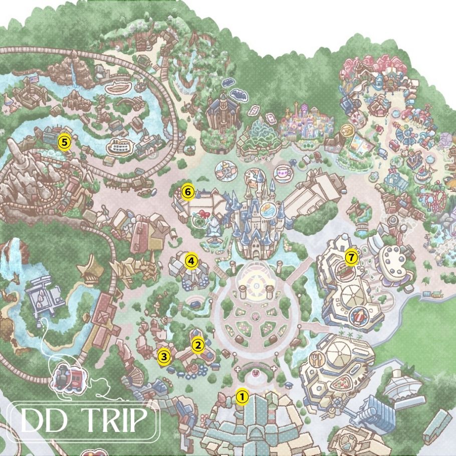 ディズニーランドのゴールデンサイダーマップ
