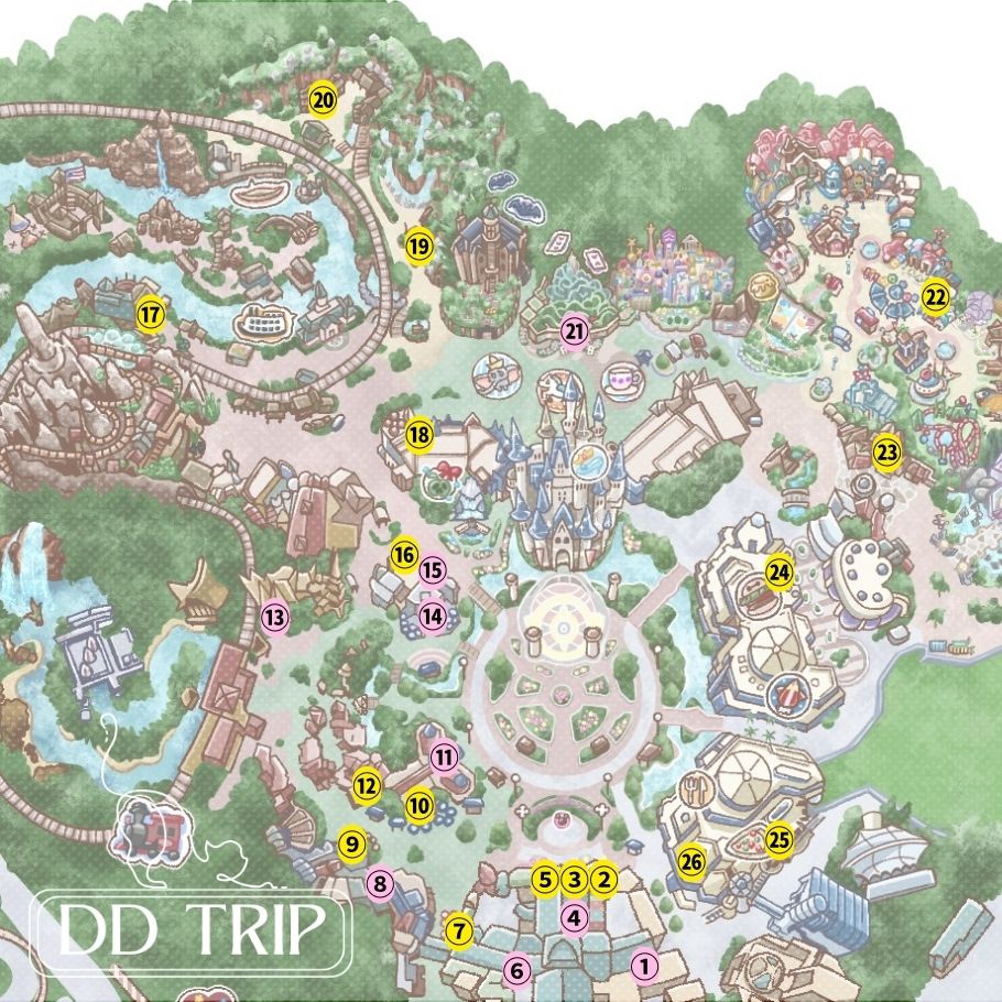 ディズニーランドのコーヒー・カフェラテマップ