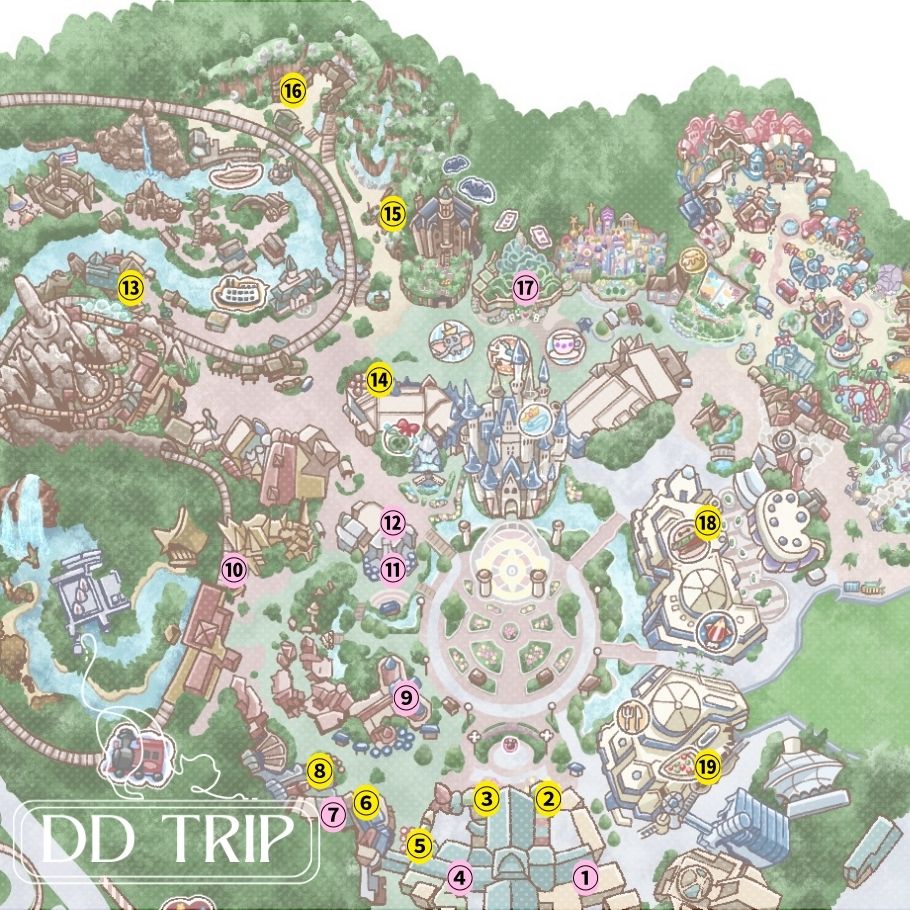 ディズニーランドの紅茶マップ