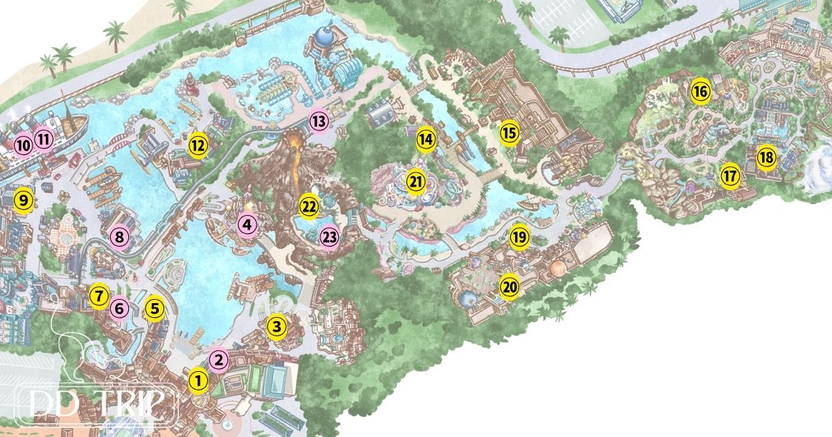 ディズニーシーのコーヒー・カフェラテマップ