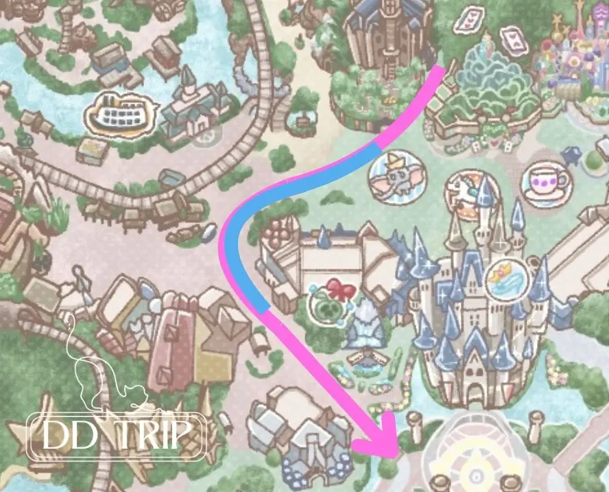 ミニー＠ファンダーランド停止位置！フロートとキャラの動きをマップで