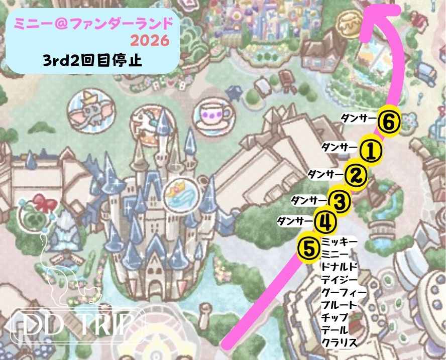 ミニー@ファンダーランド停止位置3rd2回目
