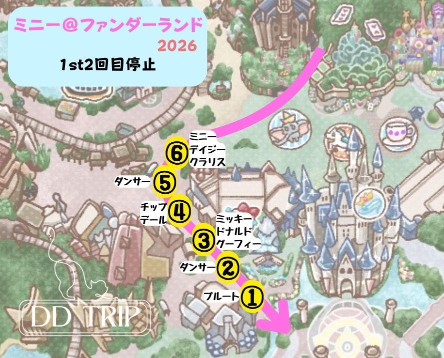 ミニー@ファンダーランド停止位置1st2回目