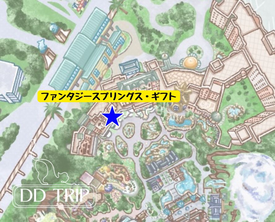 ディズニーシーのバケパグッズ引換場所マップ2