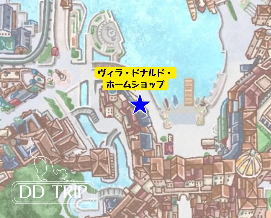 ディズニーシーのバケパグッズ引換場所マップ1