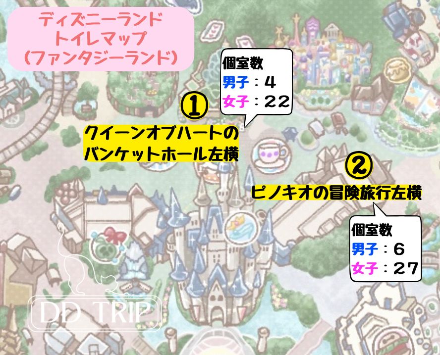 ディズニーランドのトイレマップ(クリッターカントリー)